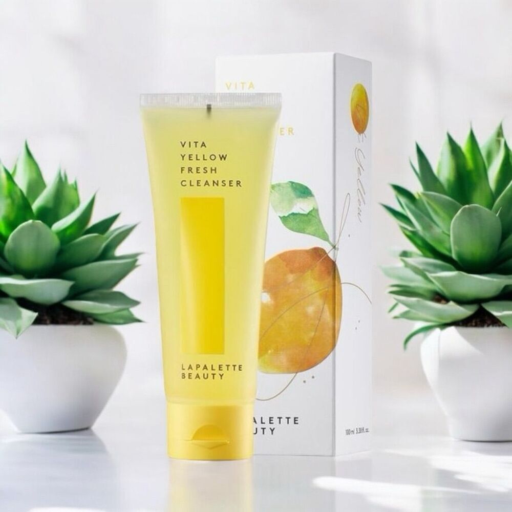 Lapalette Beauty Vita Yellow Fresh‎ Cleanser Hydrating Vegan Face Wash NEW